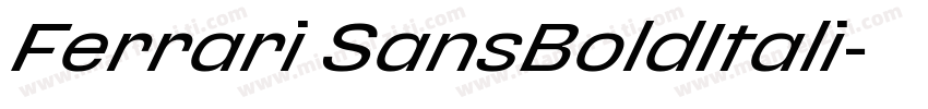 Ferrari SansBoldItali字体转换
